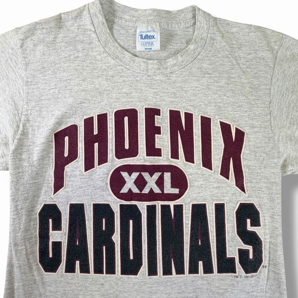 Phoenix Arizona Cardinals 1990's Vintage Spellout Shirt Adult Medium M Gray